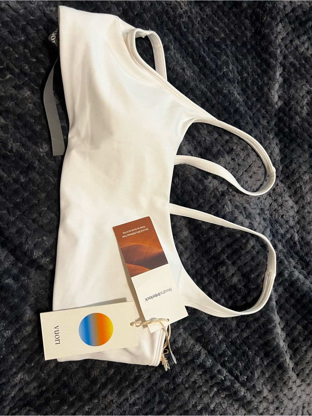 Vuori White Double-Strap Bralette